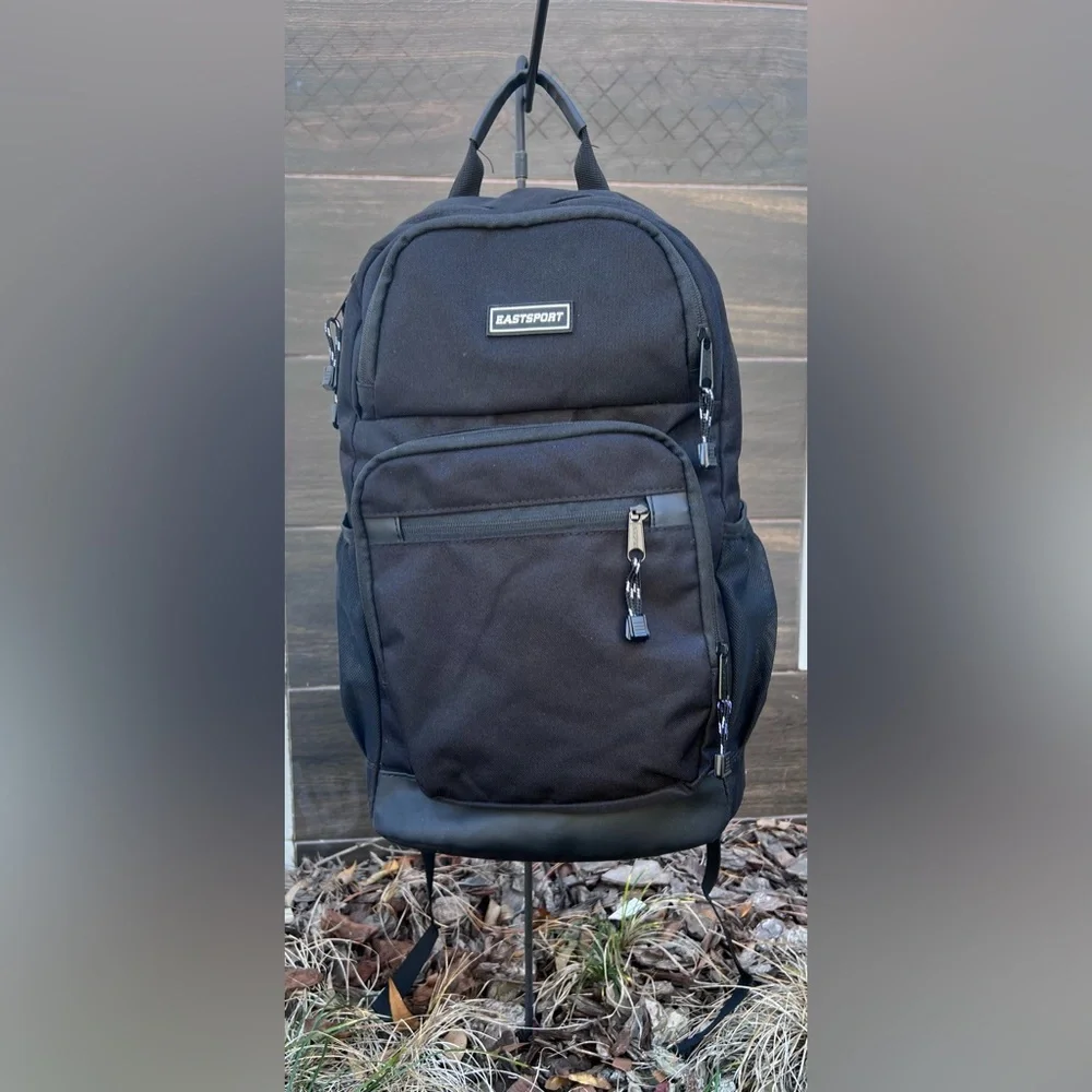 Eastport Normcore Black Basic Lightweight Backpack Minimalist - Picture 1 of 9
